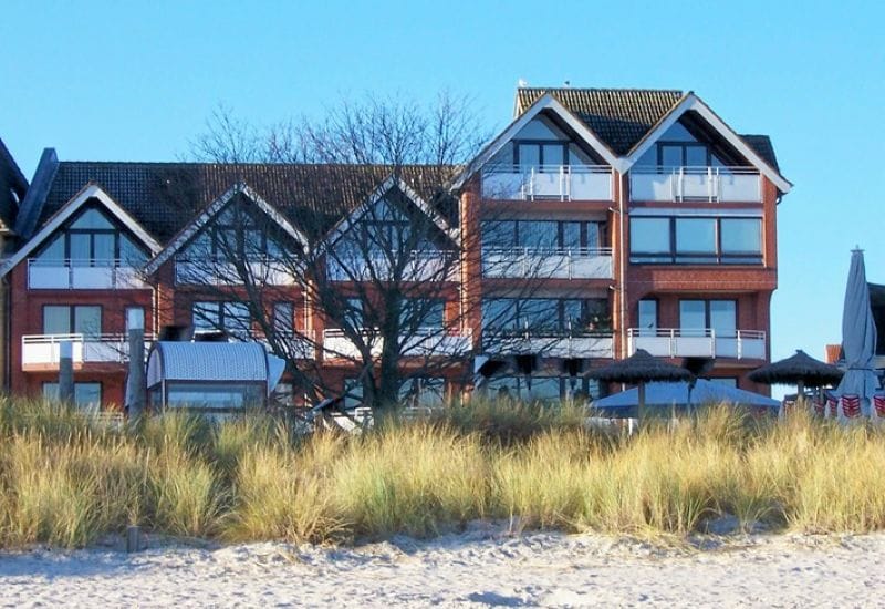 Haus von außen vom Strand
